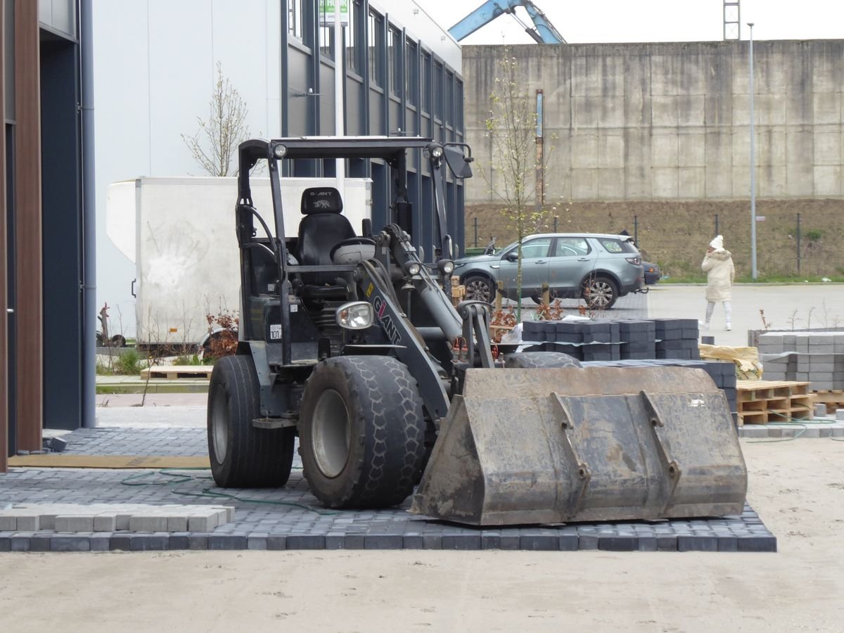 Excavator working at a construction site